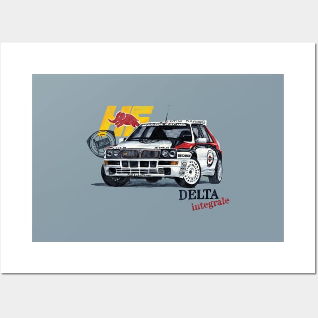 Lancia delta integrale Wall Art by dareba